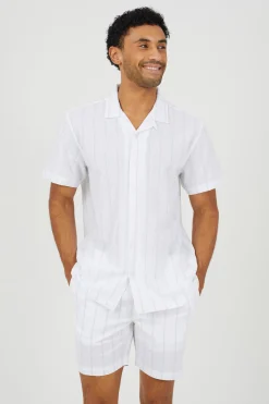 Brave Soul Camisa a rayas manga corta^Hombre Camisas