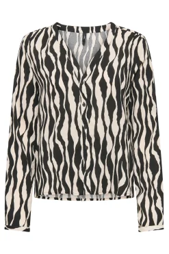 Only Camisa animal print manga larga^Mujer Camisas Y Blusas