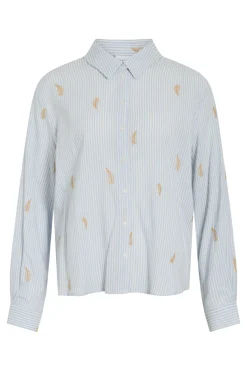 Vila Camisa con bordados de algod&oacute;n y viscosa^Mujer Camisas Y Blusas