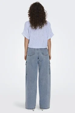 Only Camisa crop manga corta^Mujer Camisas Y Blusas