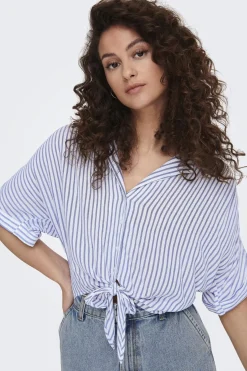 Only Camisa crop manga corta^Mujer Camisas Y Blusas