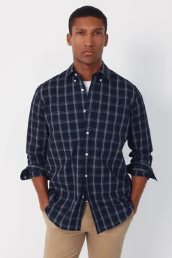 Cortefiel Camisa cuadros denim^Hombre Camisas