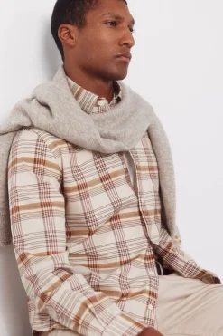 Cortefiel Camisa cuadros oxford slub^Hombre Camisas