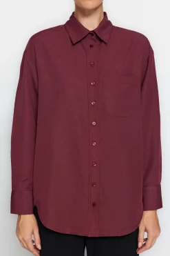 Trendyol Camisa de algod&oacute;n oversize^Mujer Camisas Y Blusas