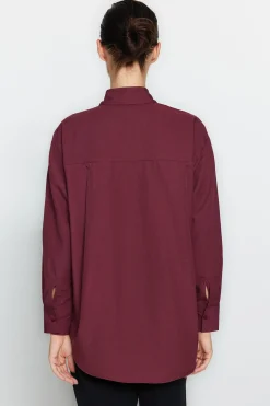 Trendyol Camisa de algod&oacute;n oversize^Mujer Camisas Y Blusas