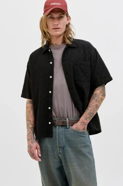 Jack & Jones Camisa de hombre de manga corta con textura^Hombre Camisas