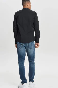 Only & Sons Camisa de hombre slim fit y 100% algod&oacute;n.^Hombre Camisas