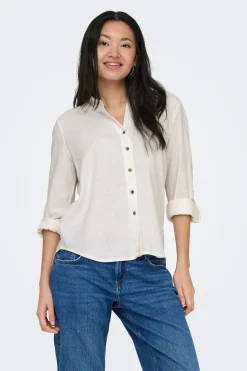 Only Camisa de lino^Mujer Camisas Y Blusas|Lino