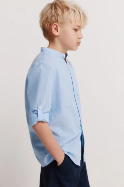 Springfield Kids Camisa de lino a rayas mao ni&ntilde;o^Niños Camisas