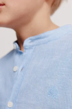 Springfield Kids Camisa de lino a rayas mao ni&ntilde;o^Niños Camisas