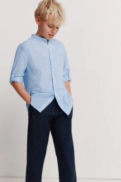 Springfield Kids Camisa de lino a rayas mao ni&ntilde;o^Niños Camisas