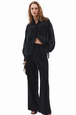 Oxxo Camisa de mangas abullonadas^Mujer Camisas Y Blusas