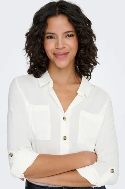 Only Camisa de rayas bolsillos frontales^Mujer Camisas Y Blusas