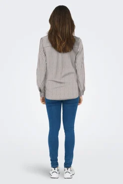 Only Camisa de rayas bolsillos frontales^Mujer Camisas Y Blusas