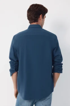 Cortefiel Camisa espiga bolsillos^Hombre Camisas