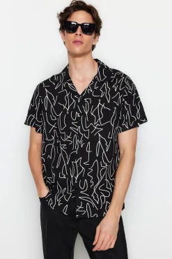Trendyol Camisa estampada manga corta^Hombre Camisas
