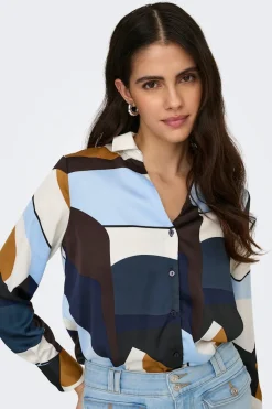 Only Camisa estampado geom&eacute;trico^Mujer Camisas Y Blusas