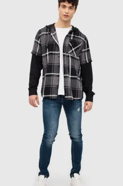 Inside Camisa Felpa Combinada^Hombre Camisas