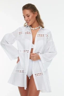 Trendyol Camisa larga playera con rayas^Mujer Camisas Y Blusas