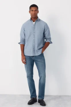 Cortefiel Camisa lisa oxford slub^Hombre Camisas