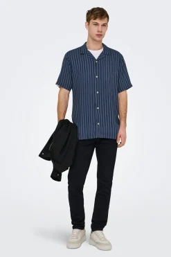 Only & Sons Camisa manga corta a rayas^Hombre Camisas