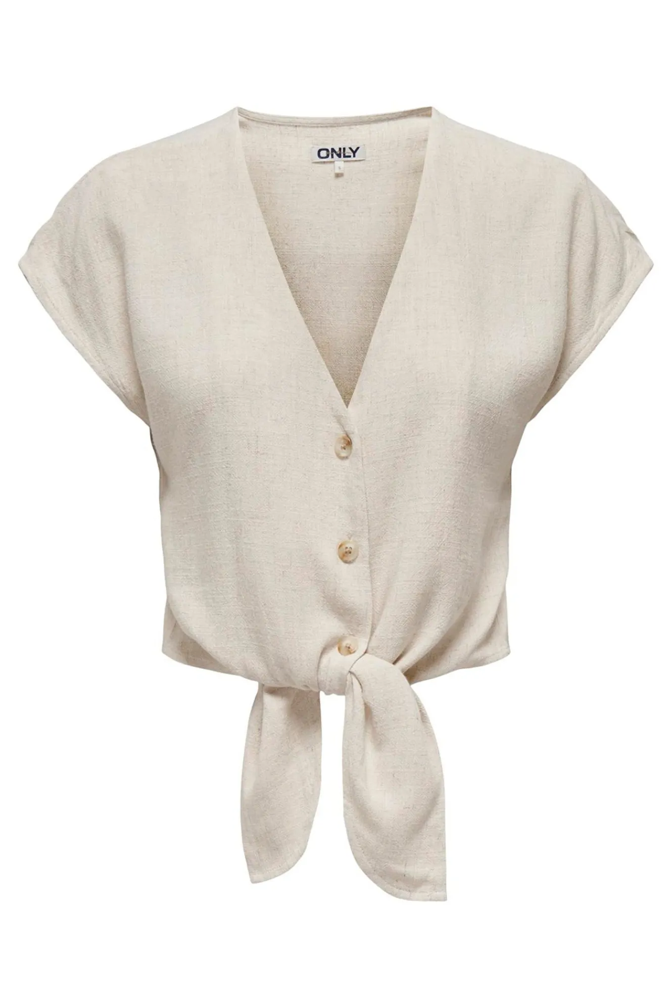 Only Camisa manga corta de lino^Mujer Camisas Y Blusas|Lino