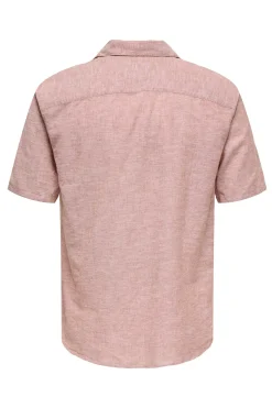 Only & Sons Camisa manga corta lino^Hombre Camisas|Lino