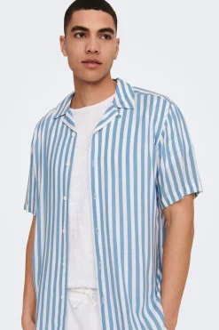 Only & Sons Camisa manga corta rayas^Hombre Camisas