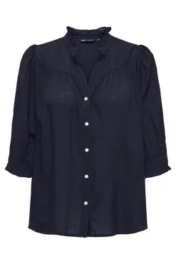 Only Carmakoma Camisa manga elástica talla grande^Mujer Camisas Y Blusas