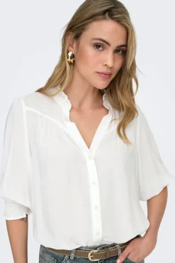 Only Camisa manga el&aacute;stica 3/4^Mujer Camisas Y Blusas