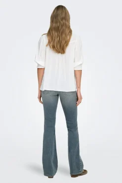 Only Camisa manga el&aacute;stica 3/4^Mujer Camisas Y Blusas