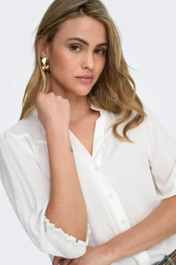 Only Camisa manga el&aacute;stica 3/4^Mujer Camisas Y Blusas