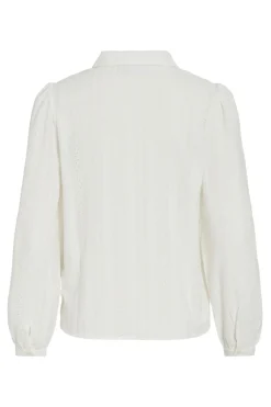 Vila Camisa manga larga con bordado inglés^Mujer Camisas Y Blusas