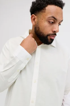 Jack & Jones PLUS Camisa manga larga con lino^Hombre Camisas|Lino