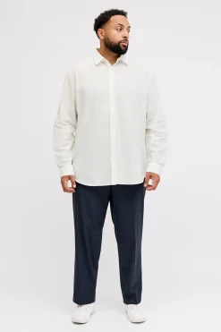 Jack & Jones PLUS Camisa manga larga con lino^Hombre Camisas|Lino