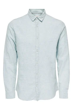 Only & Sons Camisa manga larga lino^Hombre Camisas|Lino