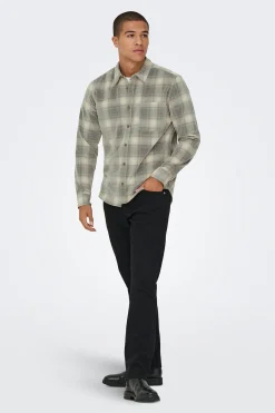 Only & Sons Camisa manga larga pana^Hombre Camisas