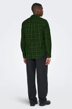 Only & Sons Camisa manga larga pana^Hombre Camisas