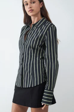 Balmohk Camisa manga larga rayas^Mujer Camisas Y Blusas