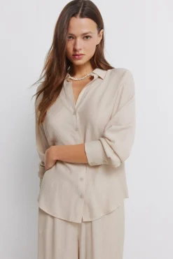 Springfield Camisa manga larga rayas^Mujer Camisas Y Blusas|Total Look