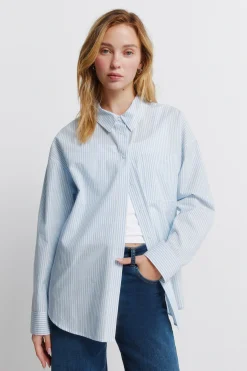 Springfield Camisa oversize rayas^Mujer Camisas Y Blusas