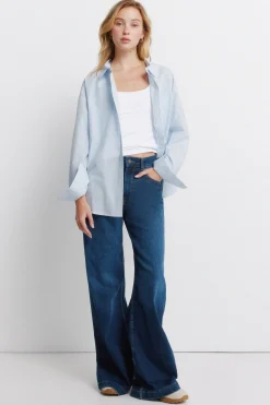 Springfield Camisa oversize rayas^Mujer Camisas Y Blusas