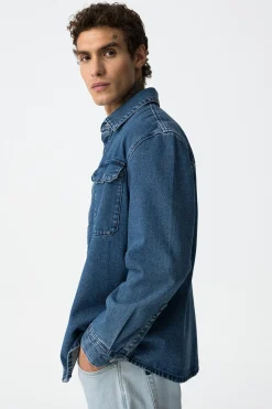 Tiffosi Camisa Oversized de Denim^Hombre Camisas