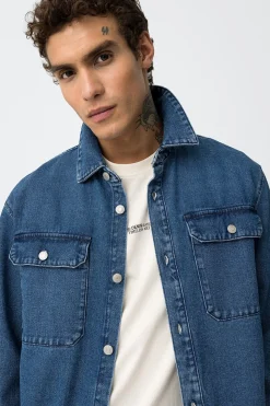 Tiffosi Camisa Oversized de Denim^Hombre Camisas