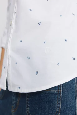 Springfield Camisa Oxford escote pico algod&oacute;n^Mujer Camisas Y Blusas