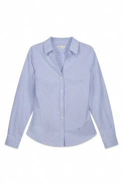 Springfield Camisa Oxford escote pico algod&oacute;n^Mujer Camisas Y Blusas