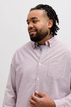 Jack & Jones PLUS Camisa Oxford estampada manga larga^Hombre Camisas