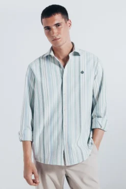 Springfield Camisa oxford ligero rayas^Hombre Camisas