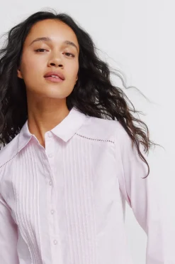 Springfield Camisa plisada manga larga^Mujer Camisas Y Blusas