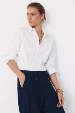 Cortefiel Camisa popel&iacute;n^Mujer Camisas Y Blusas